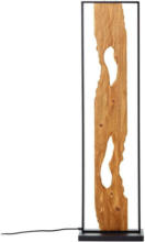Möbelix Stehleuchte Holz Chaumont Braun/Schwarz mit Fußschalter