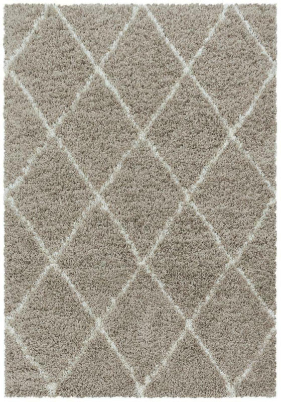 Hochflor Teppich Beige Alvor 160x230 cm