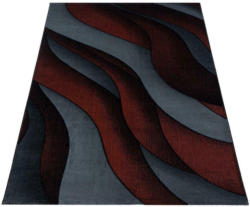 Webteppich Rot/Grau Naturfaser Costa 240x340 cm