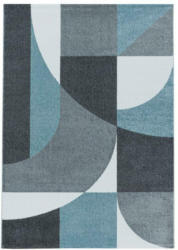 Webteppich Blau/Grau/Weiß Naturfaser Efor 200x290 cm