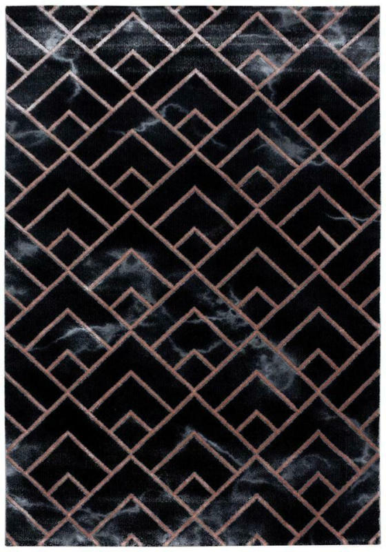 Webteppich Bronze/Schwarz Naturfaser Naxos 160x230 cm