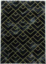 Möbelix Webteppich Goldfarben/Schwarz Naturfaser Naxos 140x200 cm