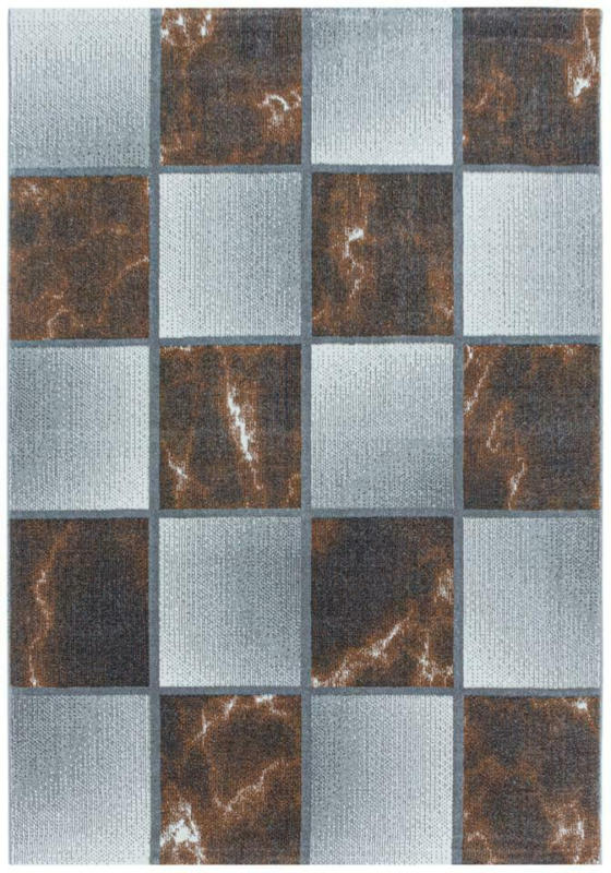Webteppich Kupferfarben/Grau Naturfaser Ottawa 160x230 cm