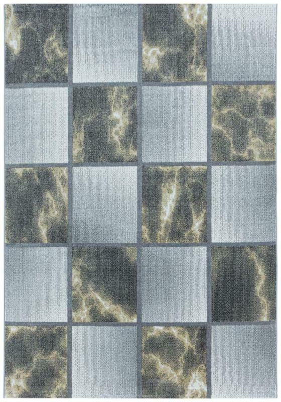 Webteppich Gelb/Grau Naturfaser Ottawa 160x230 cm