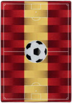 Möbelix Kinderteppich Fußball Rot /Gold Play 160x230 cm