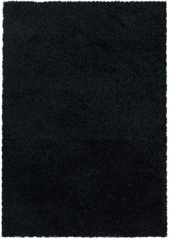 Hochflor Teppich Schwarz Naturfaser Sydney 160x230 cm