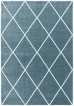 Möbelix Hochflor Teppich Blau/Weiß Rio 120x170 cm