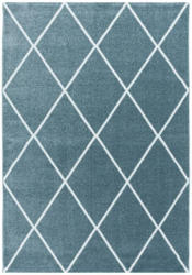 Hochflor Teppich Blau/Weiß Rio 120x170 cm