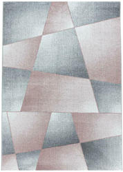 Hochflor Teppich Rosa /Grau Rio 120x170 cm