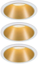 Möbelix Einbauspot Ø 8,8 cm Weiß/ Goldfarben 3-teilig dimmbar