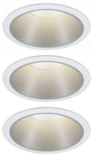 Möbelix Einbauspot Ø 8,8 cm Weiß/ Silberfarben 3-teilig dimmbar
