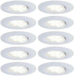 Möbelix LED-Deckenleuchte Ø 9 cm 10er-Set Schwenkbar Weiß