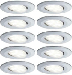 LED-Deckenleuchte Ø 9 cm 10er- Set Schwenkbar Chromfarben