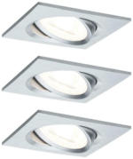 Möbelix LED-Deckenleuchte 3er-Set L: 8,4 cm, Rechteckig