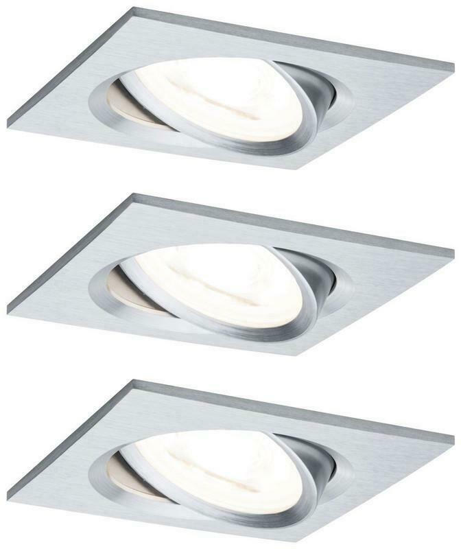 LED-Deckenleuchte 3er-Set L: 8,4 cm, Rechteckig