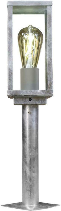 Sockelleuchte mit Dämmerungs- Sensor Karo 60 W Glas/Metall