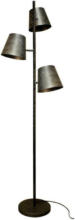 Möbelix Stehlampe Colt Grau Antik-Look, 3 Lampenschirme