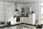 Möbelix Einbauküche Eckküche Möbelix Speed mit Geräten 285x220 cm Weiß