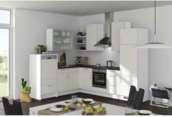 Einbauküche Eckküche Möbelix Speed mit Geräten 220x285 cm Weiß