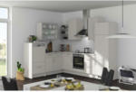 Möbelix Einbauküche Eckküche Möbelix Speed mit Geräten 220x285 cm Seidengrau
