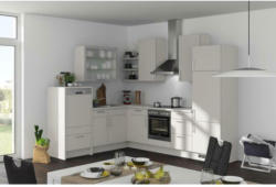 Einbauküche Eckküche Möbelix Speed mit Geräten 220x285 cm Seidengrau