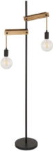 Möbelix Stehlampe Holz Schwarz Matt mit Schalter