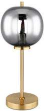 Möbelix Tischlampe Blacky Grau/Messing Rauchglas mit Schalter