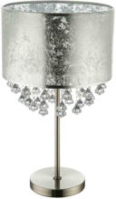 Möbelix Tischlampe Klar/Silberfarben mit Schalter