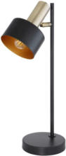 Möbelix Tischlampe Schwarz/Goldfarben/ Messingfarben mit Wippschalter