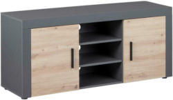 TV-Element Corbeto B: 134 cm Anthrazit/Eiche Artisan Dekor