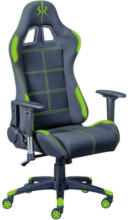 Möbelix Gaming Stuhl Gaming Green mit Armlehnen + Wippmechanik