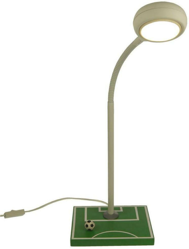 LED-Kindertischlampe Fußball Feld Grün/Weiß Schnurschalter