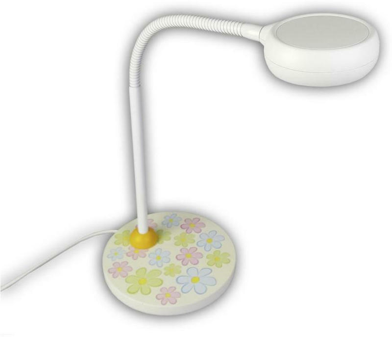 LED-Tischlampe Blumen Multicolor/Weiß für Kinder
