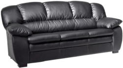 3-Sitzer-Sofa Casino Schwarz Lederlook