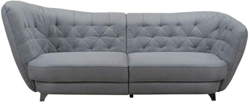 Big Sofa mit Echtem Rücken Retro B: 256 cm Grau
