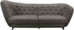 Möbelix Big Sofa mit Echtem Rücken Retro B: 256 cm Dunkelbraun