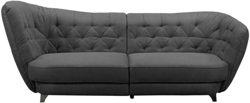 Big Sofa mit Echtem Rücken Retro B: 256 cm Anthrazit