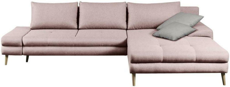 Ecksofa mit Schlaffunktion Floby Stauraum Rosa