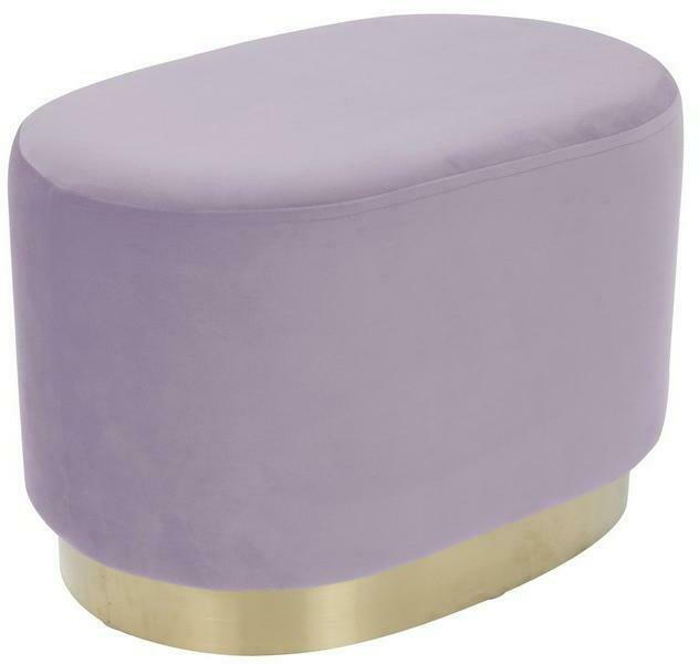 Pouf Samt Rosa/Goldfarben BxHxT: 35,5x43x55 cm