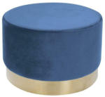 Möbelix Pouf Samt Blau/Goldfarben DxH: ca. 55x43 cm