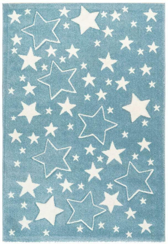 Kinderteppich Sterne Blau Tamworth 80x150 cm