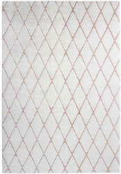 Hochflor Teppich Weiß/Rosa Vivica 160x230 cm