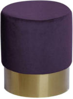 Möbelix Pouf Nano Samt Violett/ Goldfarben 35x42 cm
