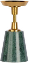Möbelix Kerzenständer Fayya Grün/ Goldfarben DxH 10x22 cm