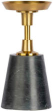 Möbelix Kerzenständer Fayya Schwarz/ Goldfarben DxH 10x22 cm