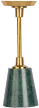 Möbelix Kerzenständer Fayya Grün/ Goldfarben DxH 10x30 cm