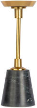Möbelix Kerzenständer Fayya Schwarz/ Goldfarben DxH 10x30 cm