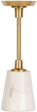 Möbelix Kerzenständer Fayya Weiß/ Goldfarben DxH 10x30 cm