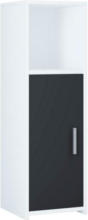 Möbelix Midischrank mit Offenem Fach Zalo L B: 30 cm Schwarz/Weiß