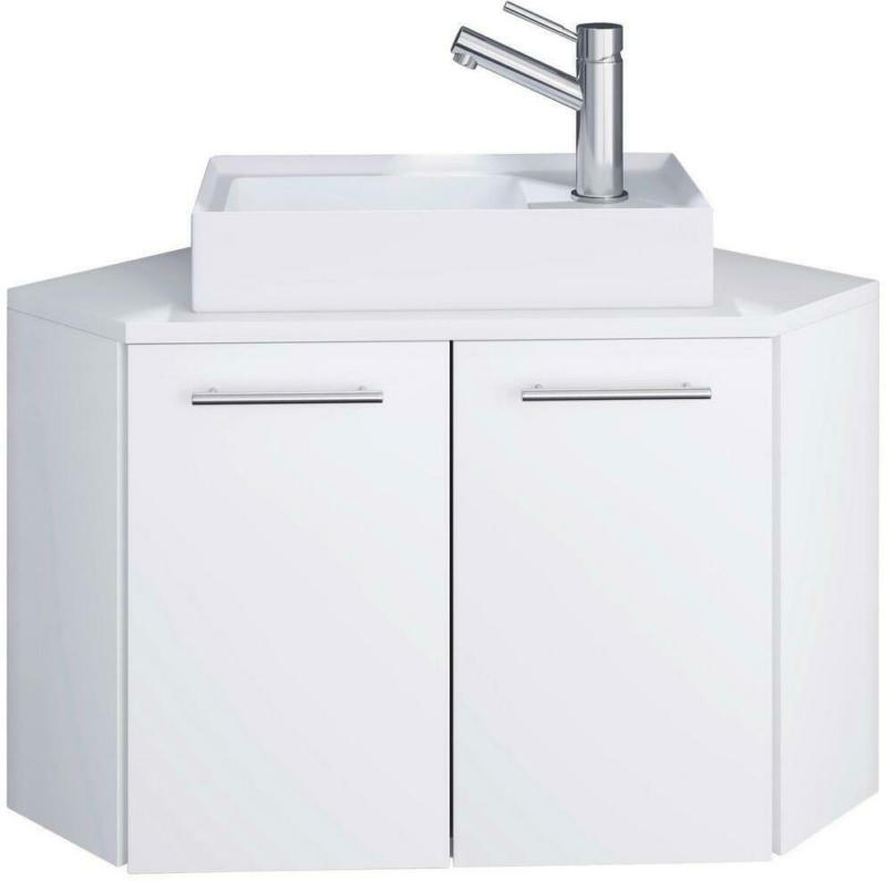 Hängendes Waschbecken Mit Unterschrank B: 50 cm Weiß